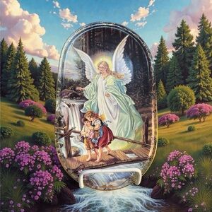 Vintage Bradford Exchange Guardian Angel “Protected Way Home“ Collectors Plate